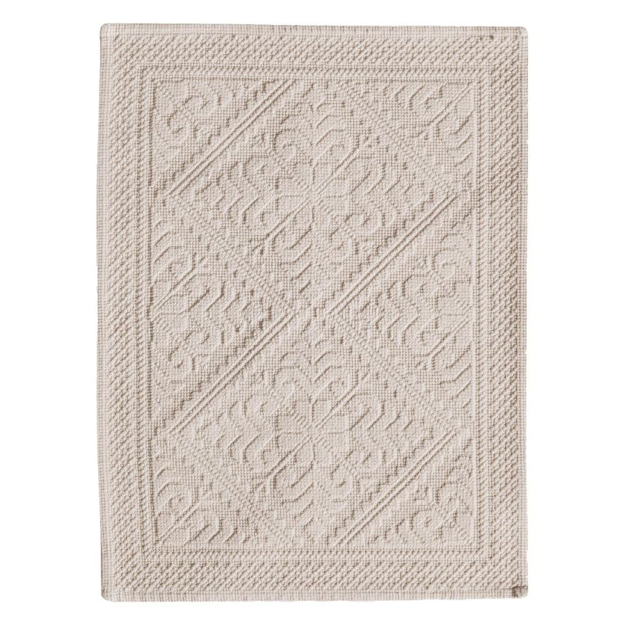 Enzo - Tappeto da bagno bianco gesso, 54 X 64