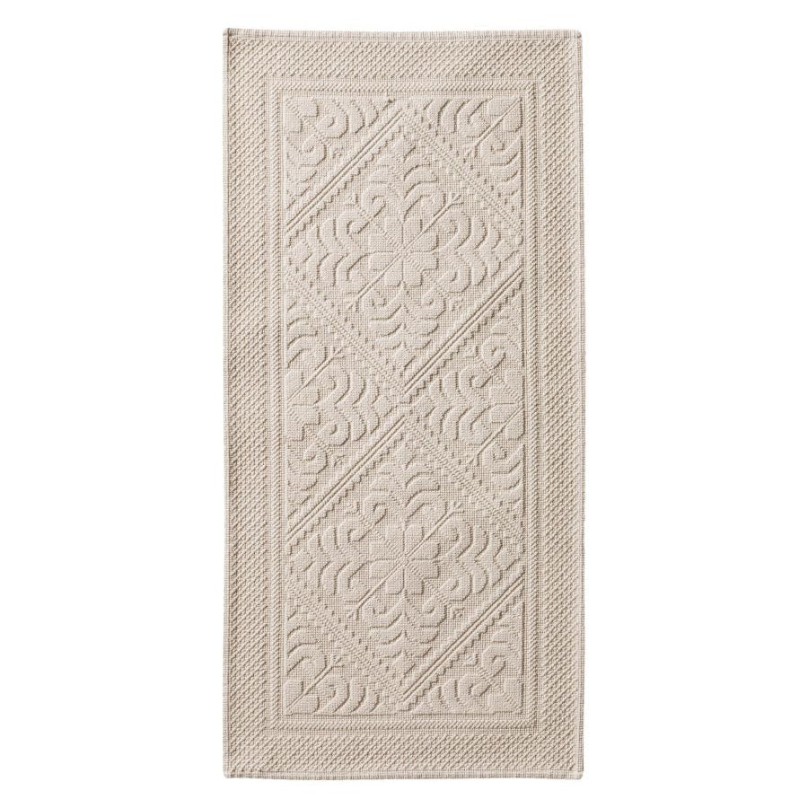 Enzo - Tappeto da bagno bianco gesso, 54 X 110