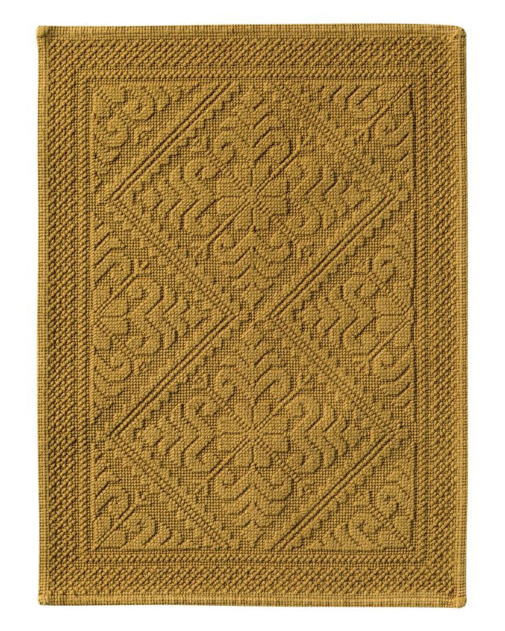 Enzo - Tappeto da bagno giallo zafferano 54 X 64