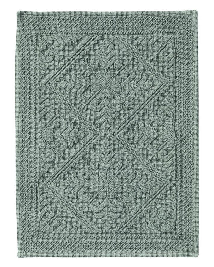 Enzo - Tappeto da bagno Stonewashed verde muschio 54 X 64
