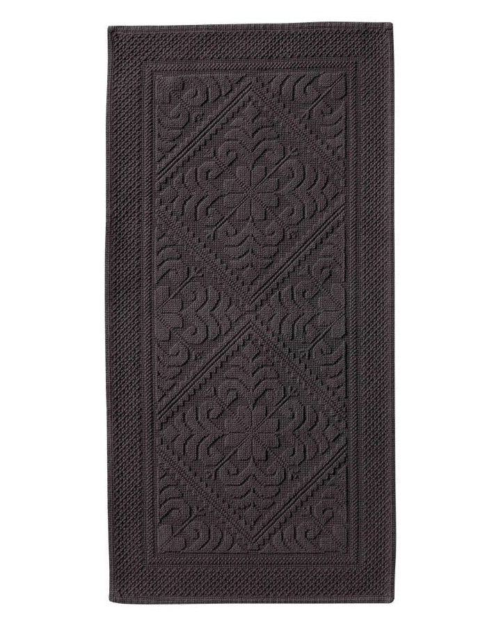 Enzo - Tappeto da bagno ebano, 54 X 110