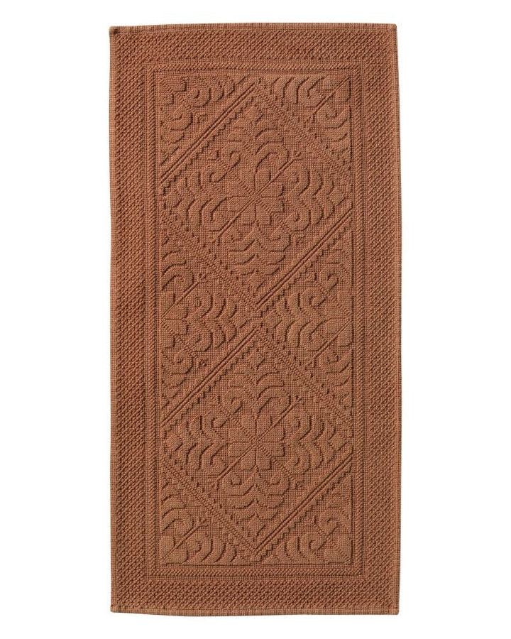 Enzo - Tappeto da bagno rosso rame 54 X 110