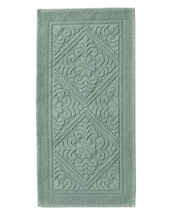 Enzo - Tappeto da bagno Stonewashed verde muschio 54 X 110