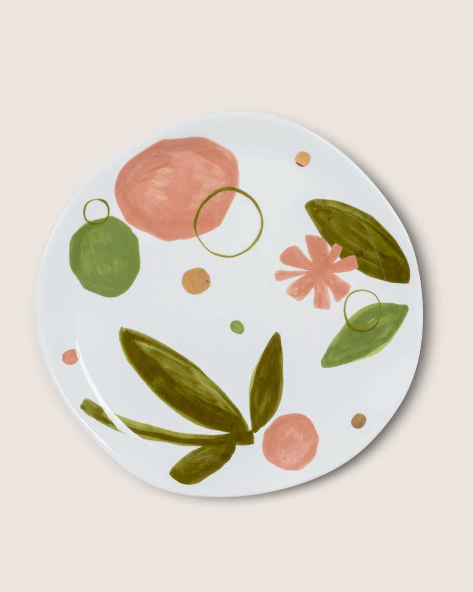 Piattino coordinato tazza a fiori