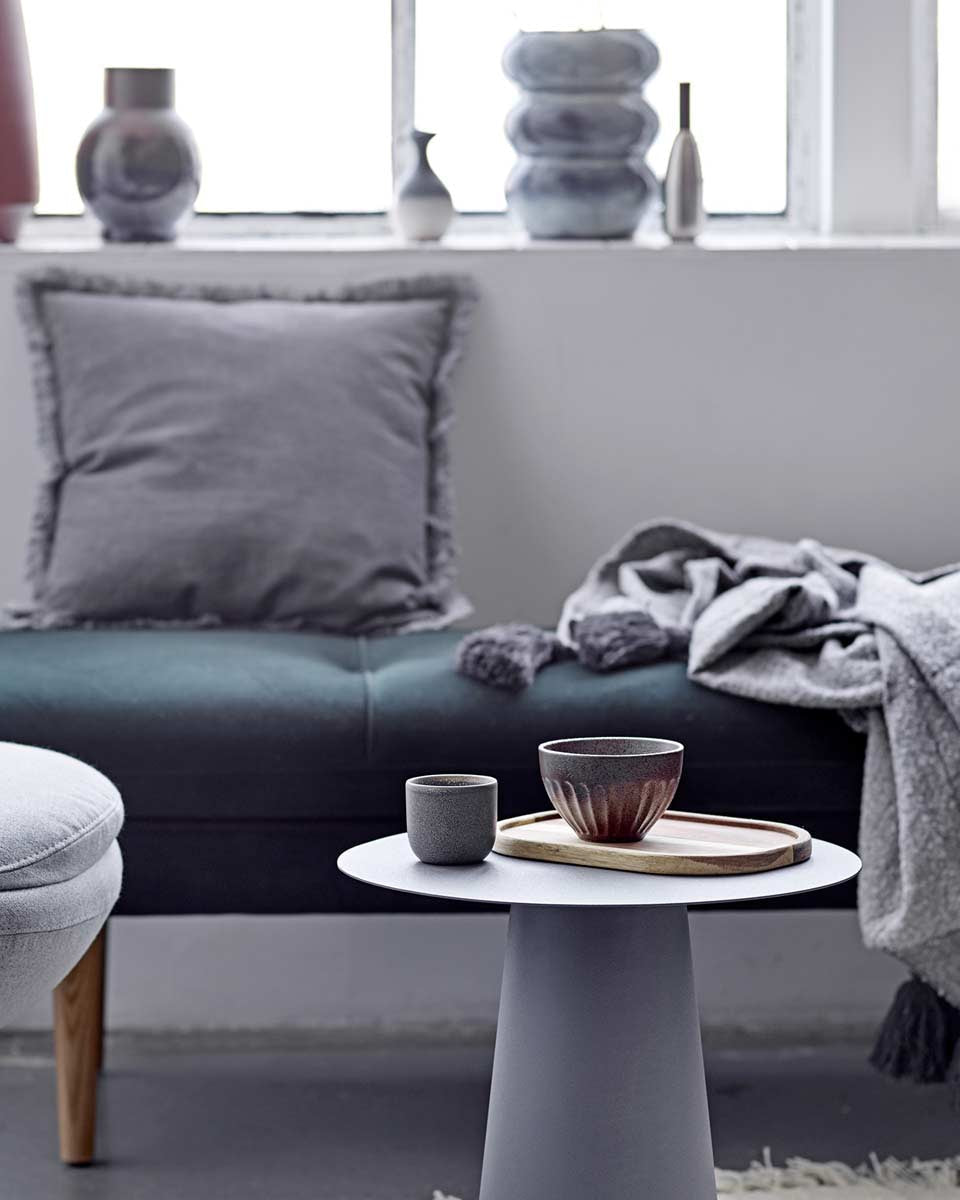 Plaid decorativo grigio