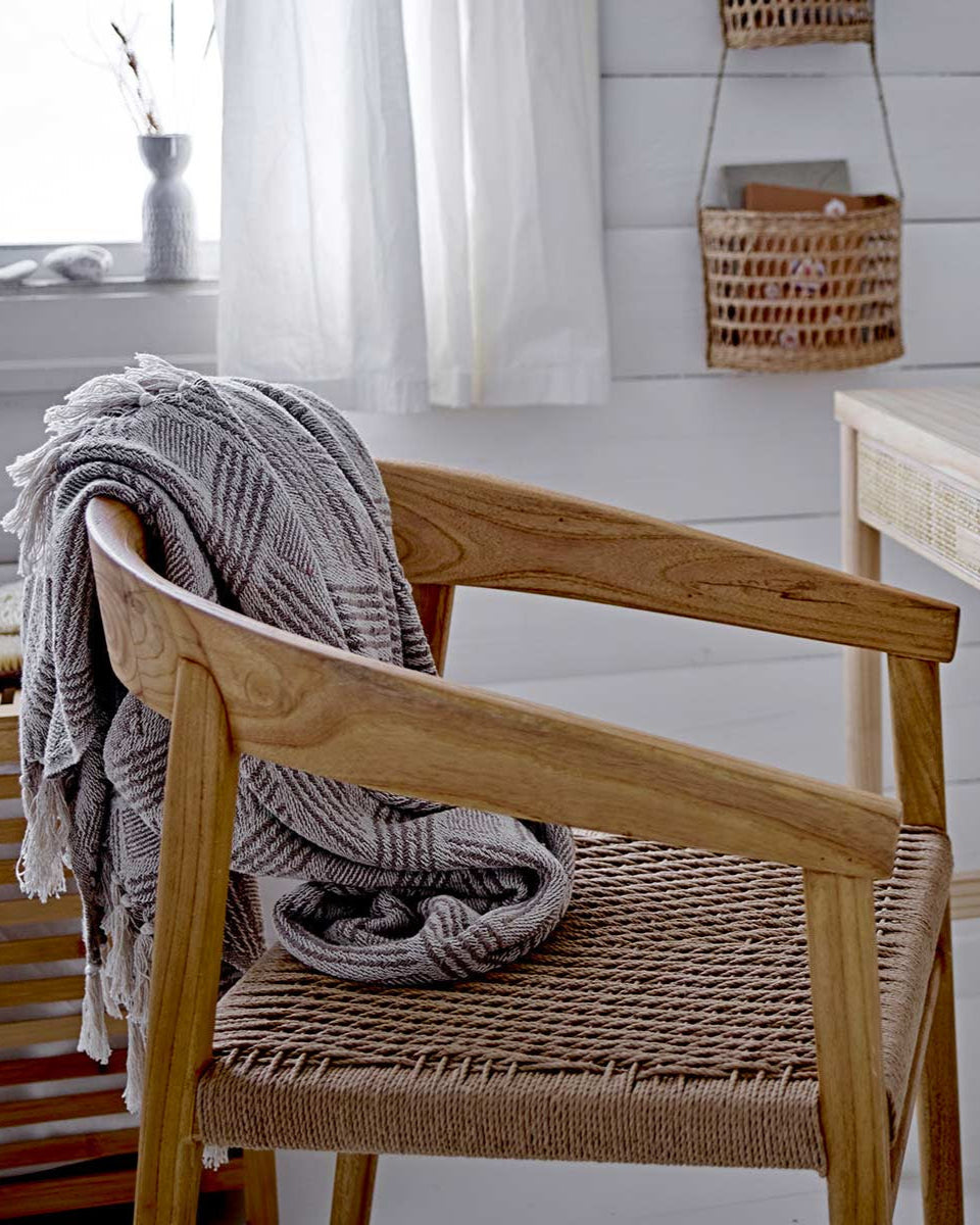 Plaid fantasia geometrica grigio