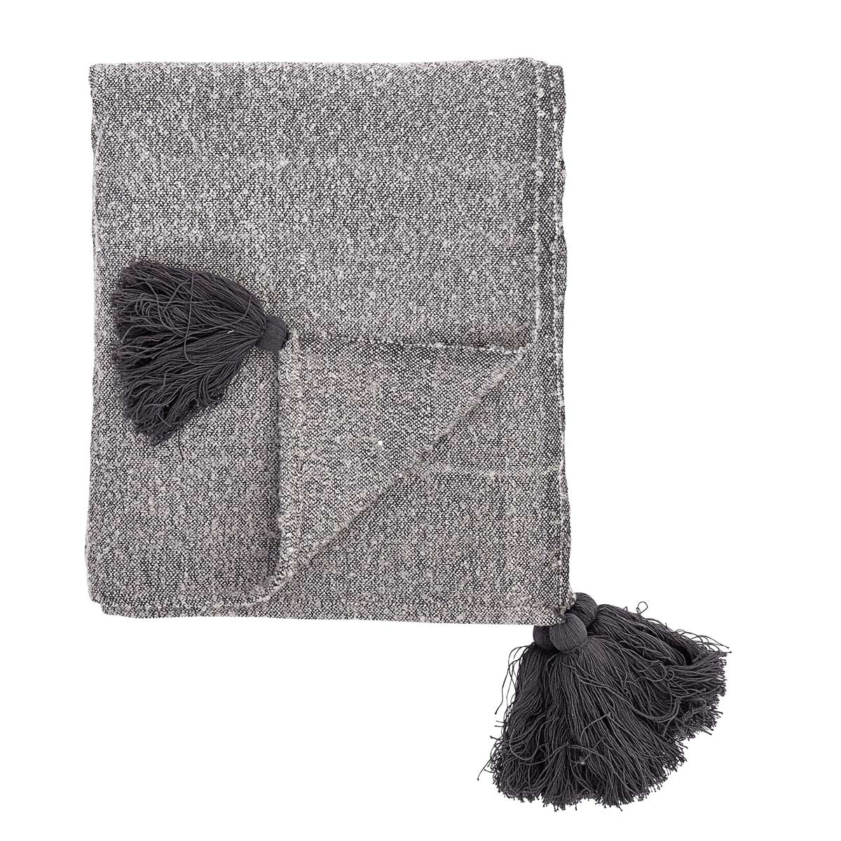 Plaid grigio in misto cotone Bloomingville