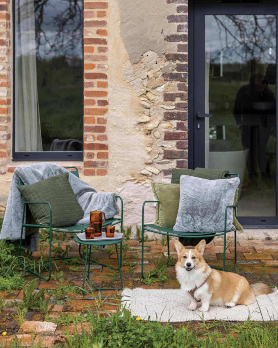 Plaid grigio in pelliccia sintetica