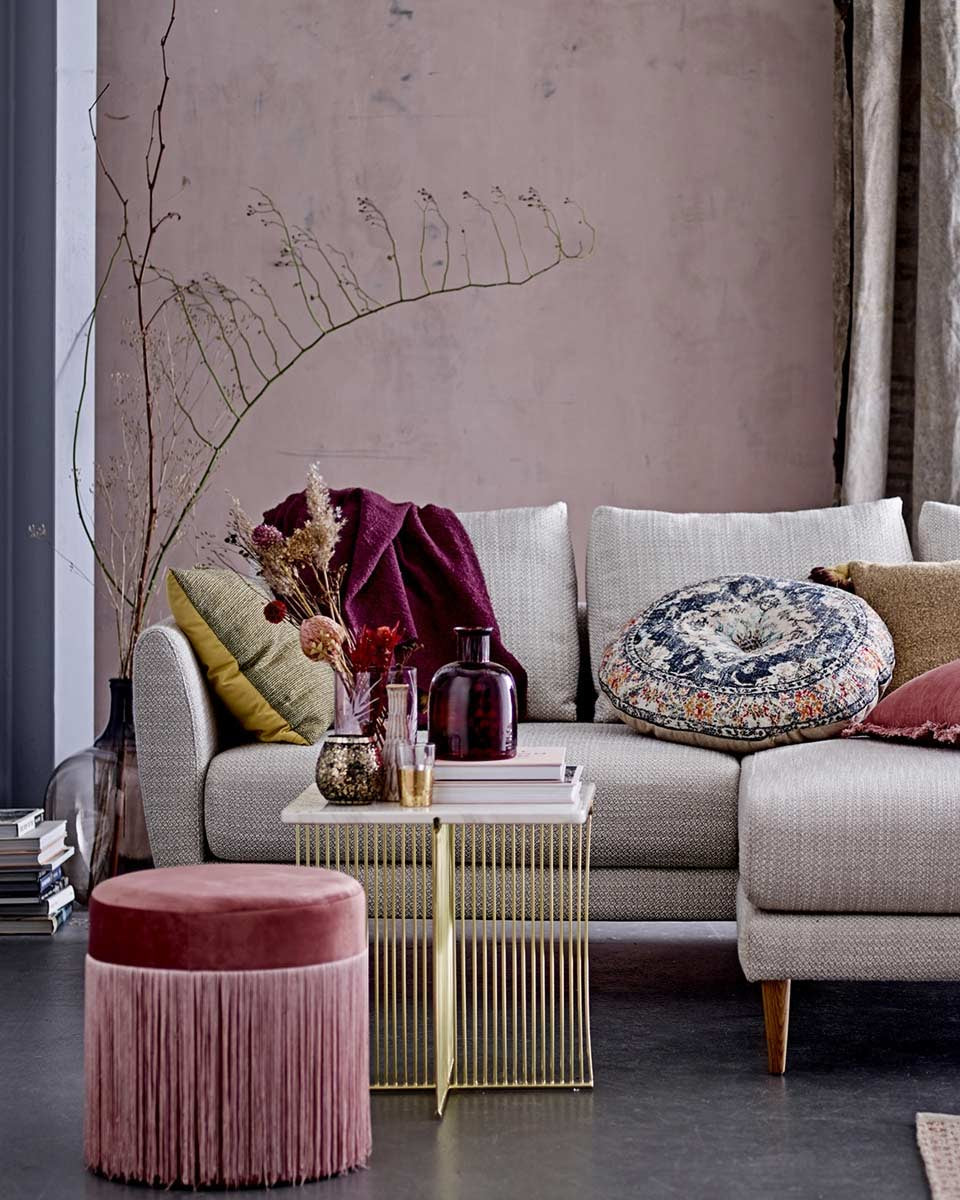 Plaid rosso porpora per divano