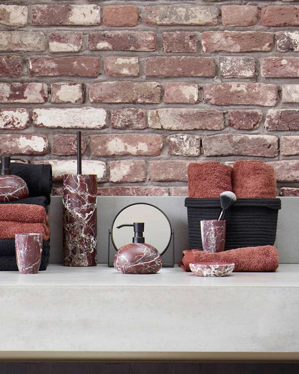 Porta oggetti bagno nero