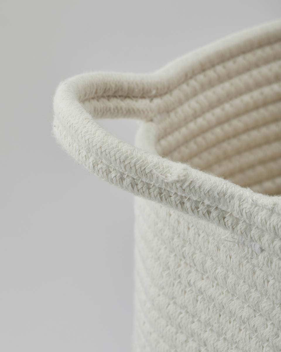 Portaoggetti avorio con manici