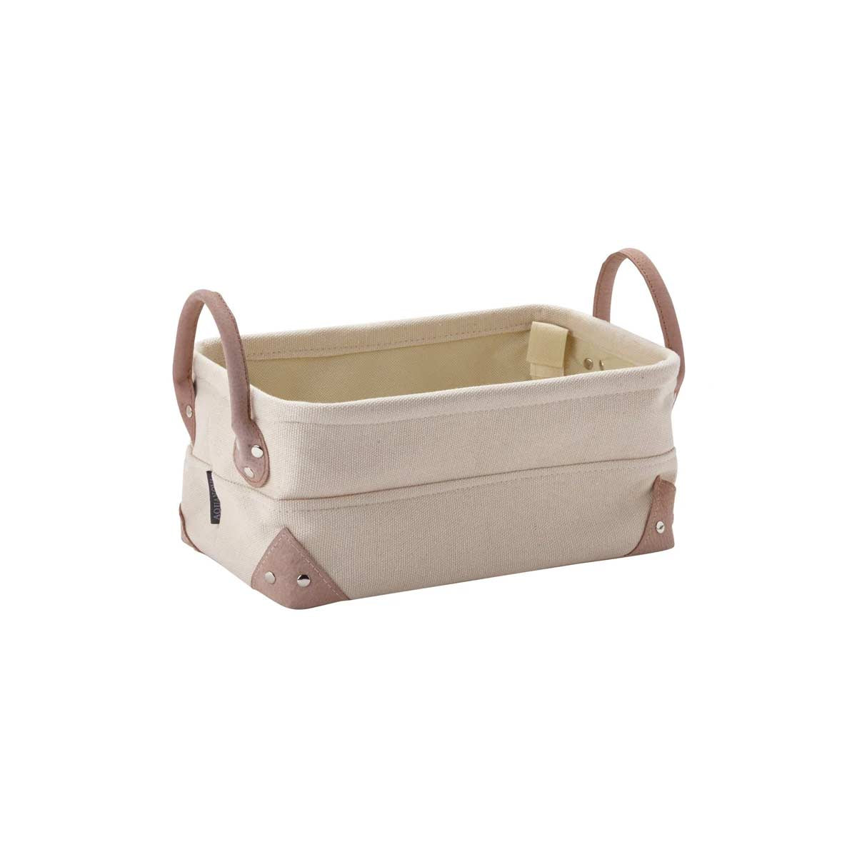 Portaoggetti da bagno in tessuto beige