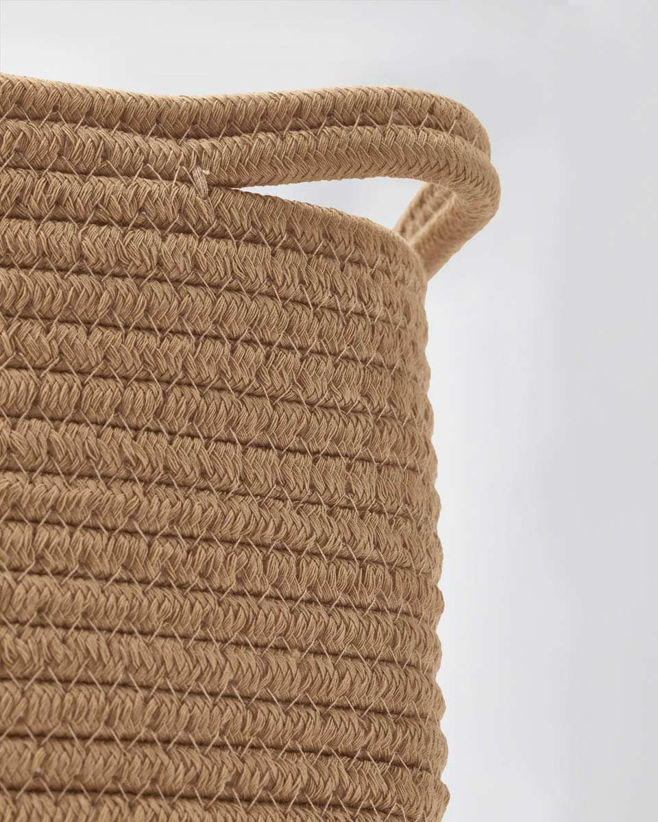 Portaoggetti in tessuto ocra