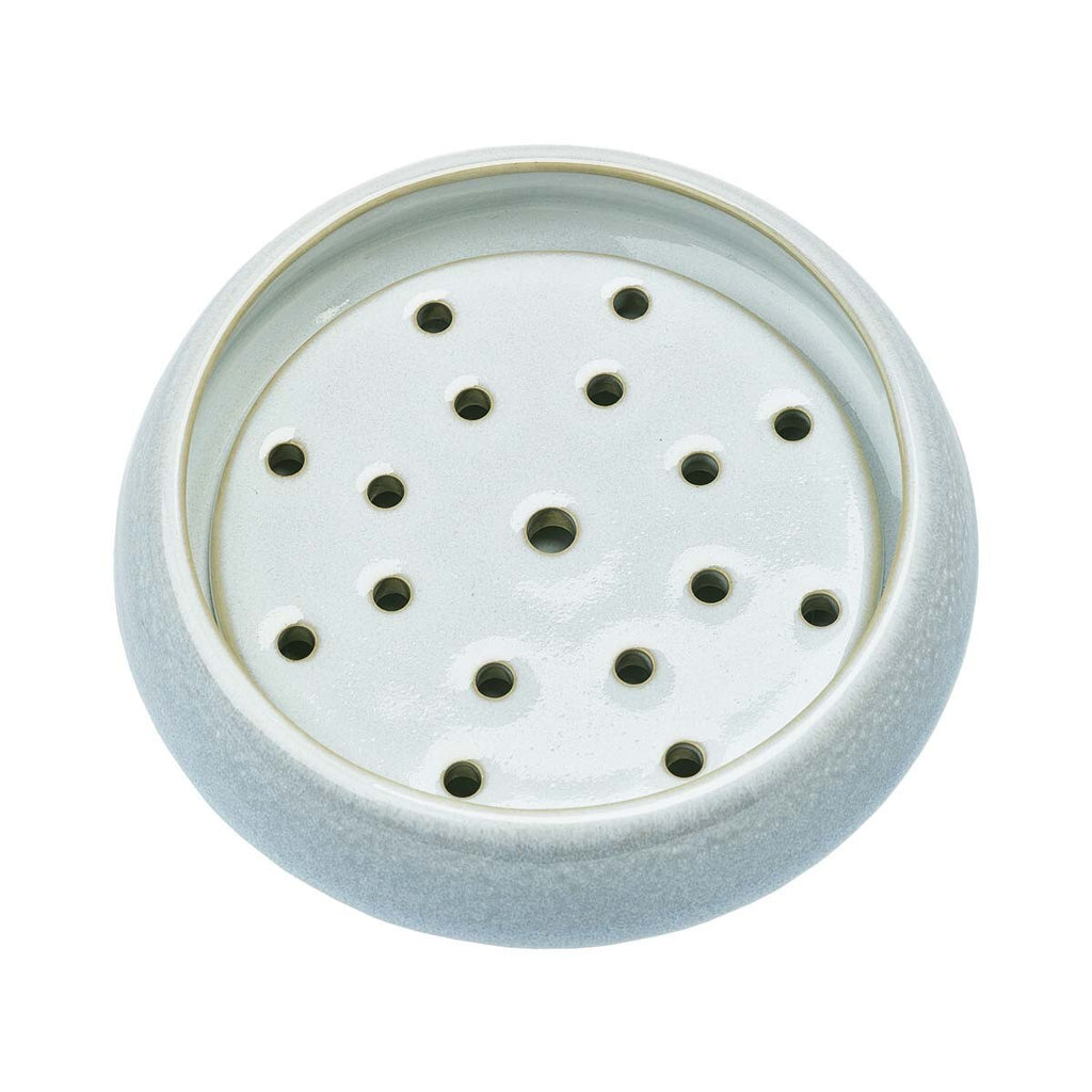 Portasapone azzurro in Ceramica smaltata Figo Ice di Aquanova