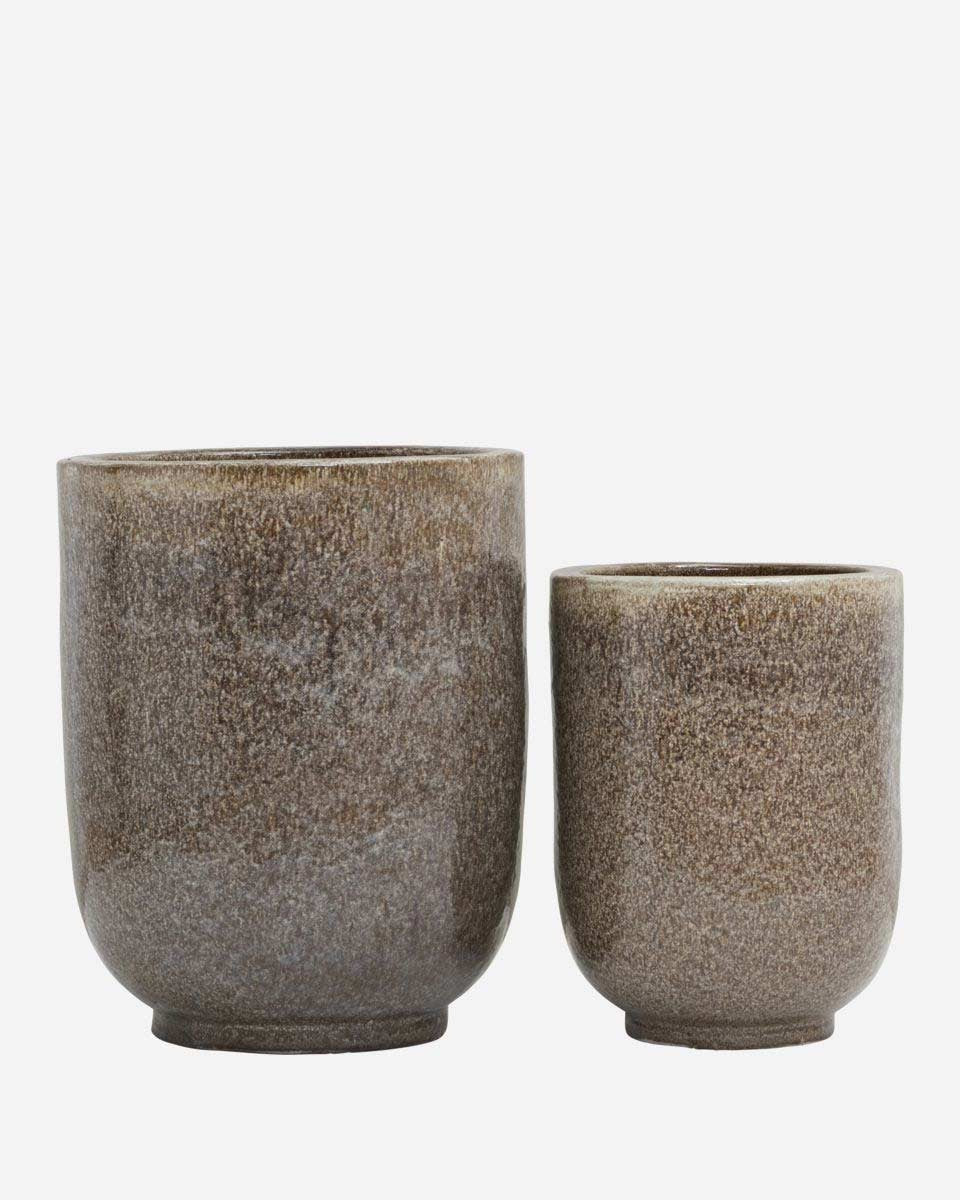 Set portavaso marrone chiaro in terracotta