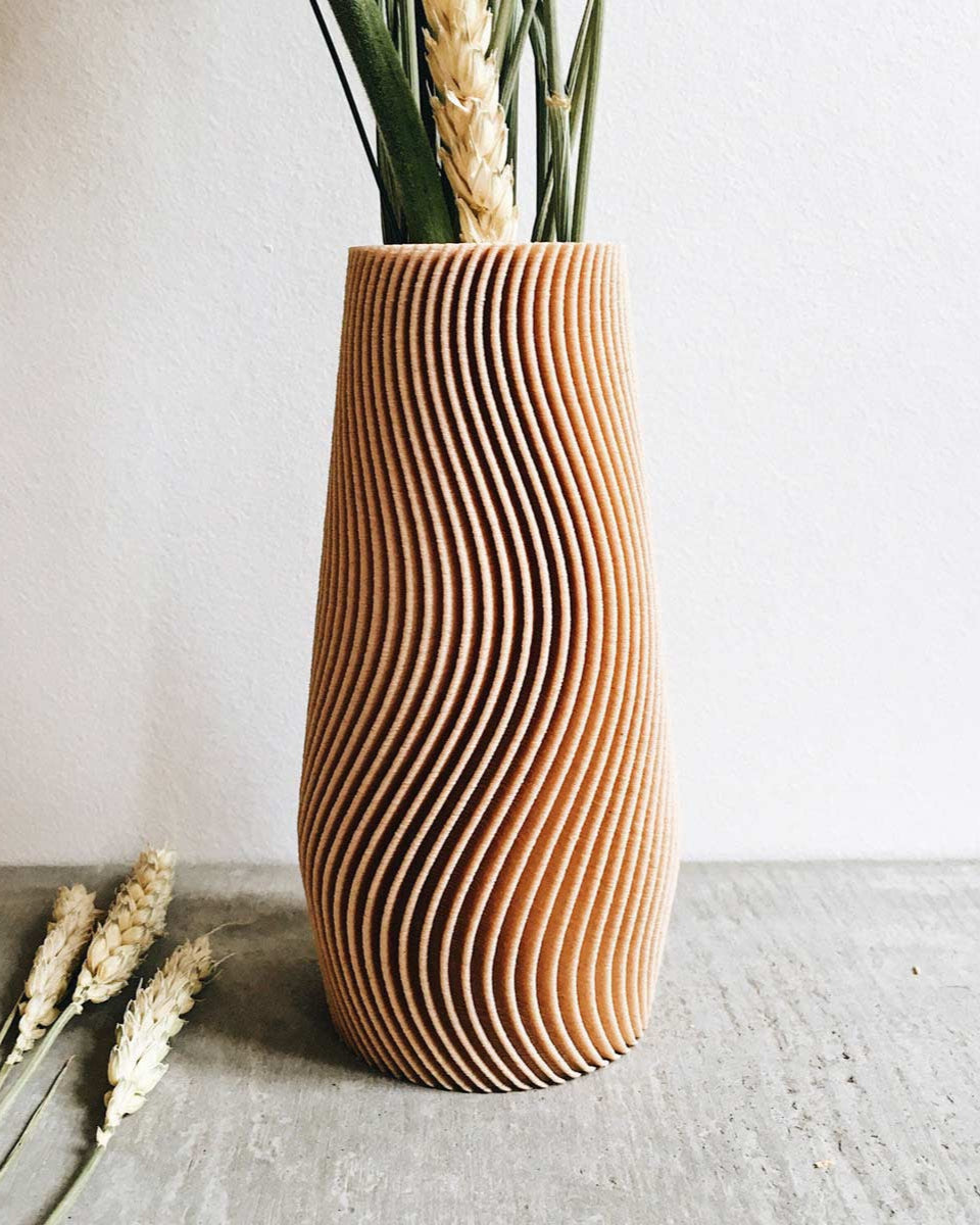 Vaso moderno color legno naturale