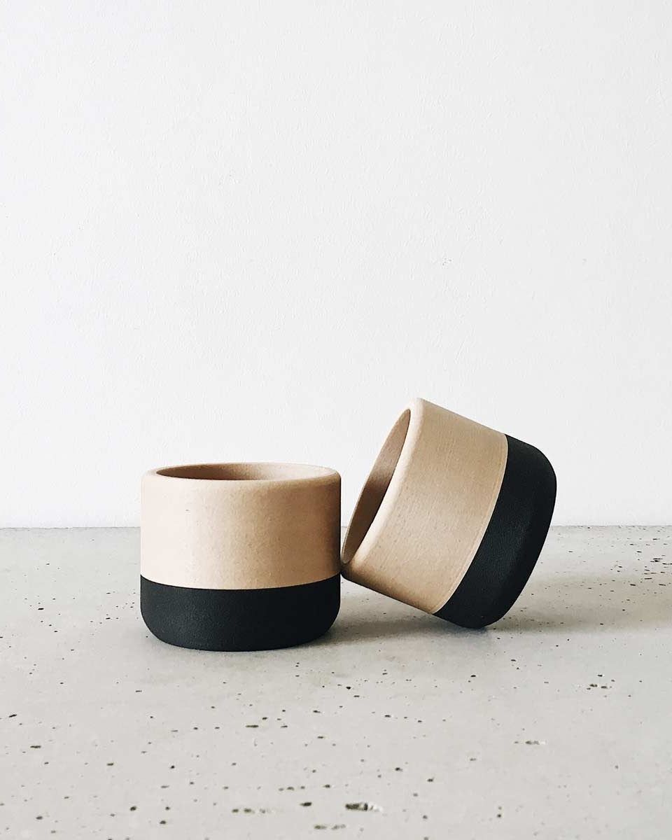 Portavaso zen naturale bicolor