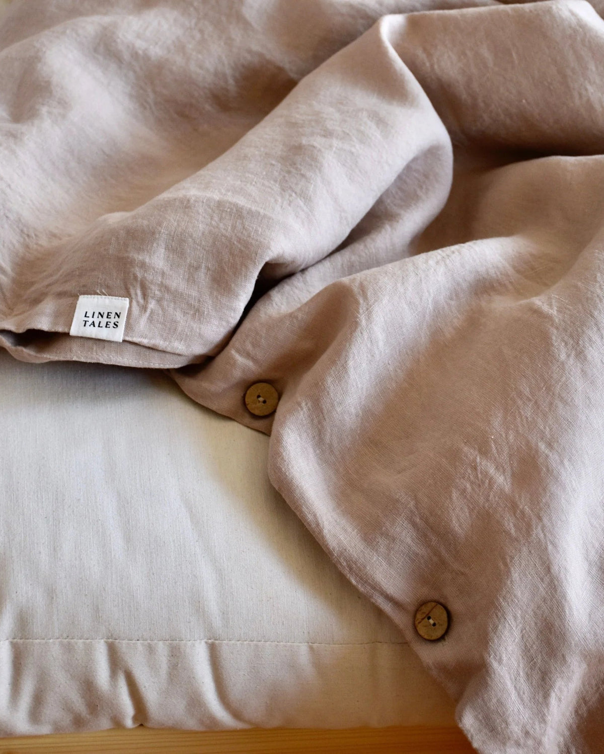 Portobello - set copripiumino in lino cipria + federe