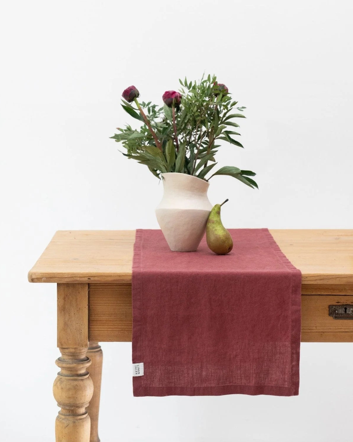 Marsala - runner in lino rosso