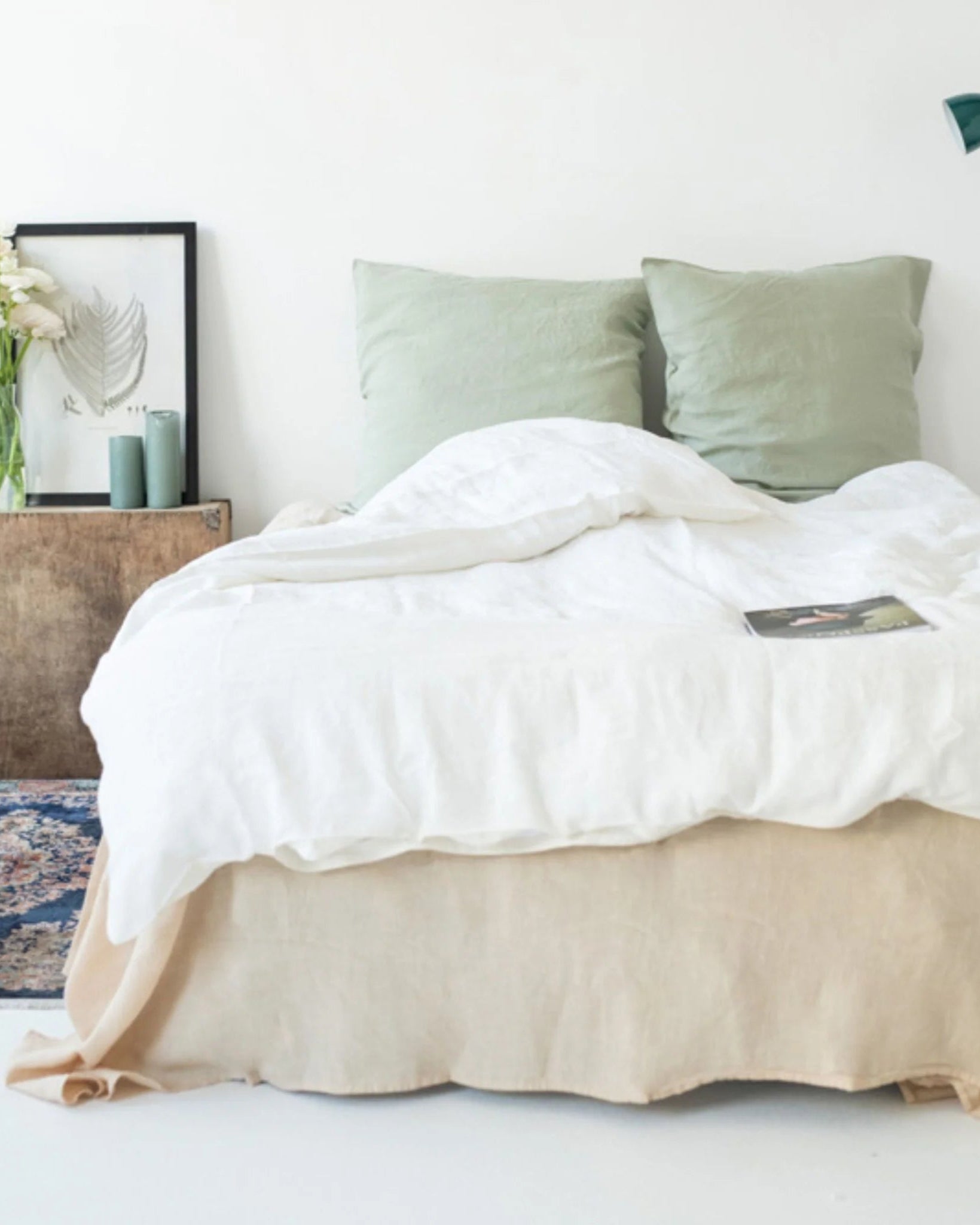 Sage - Fodera cuscino in lino verde salvia