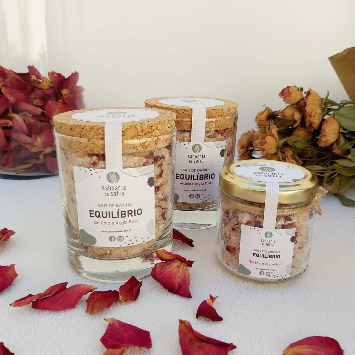 Sali da bagno al geranio e argilla rosa - effetto rilassante