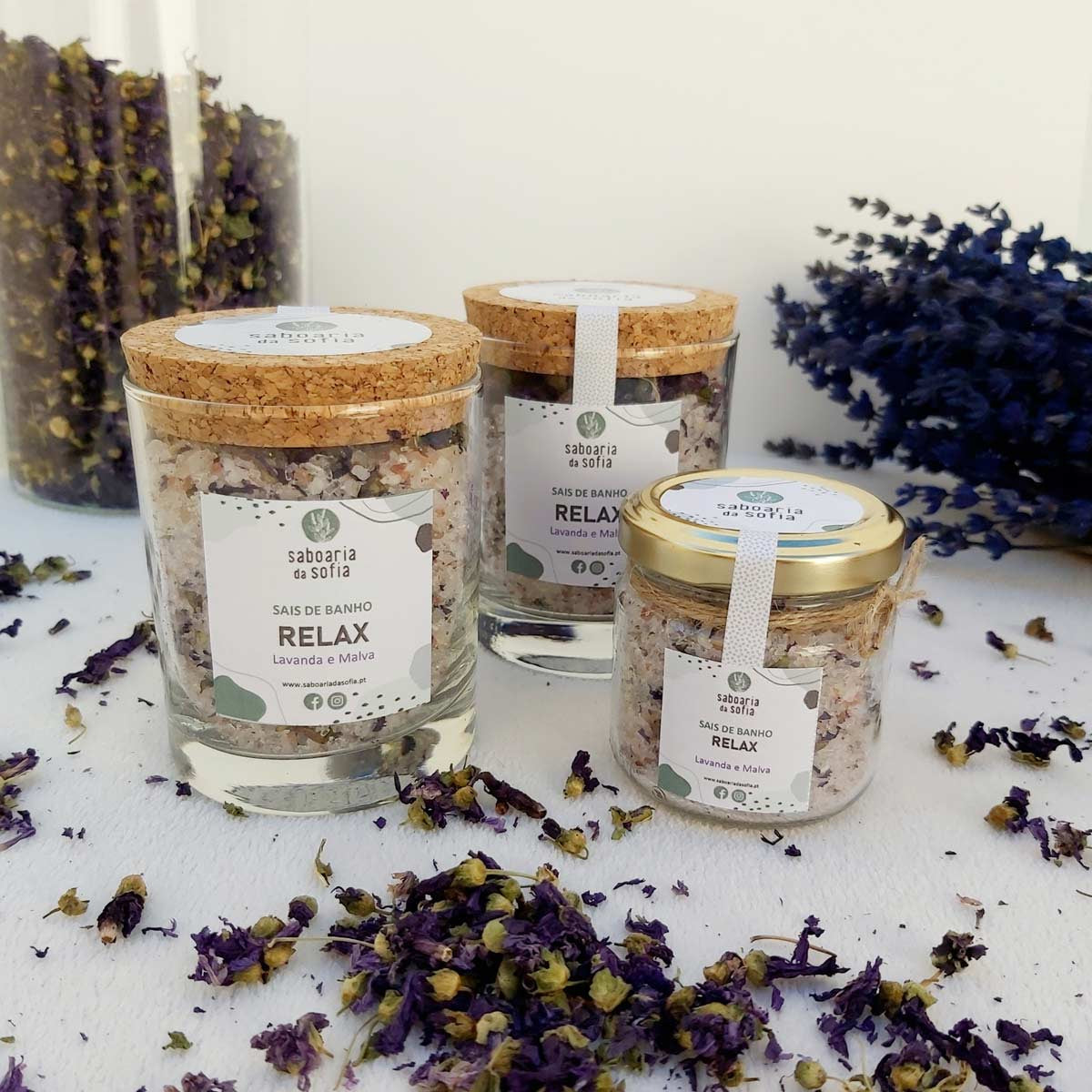Sali da bagno alla lavanda e malva - effetto rilassante
