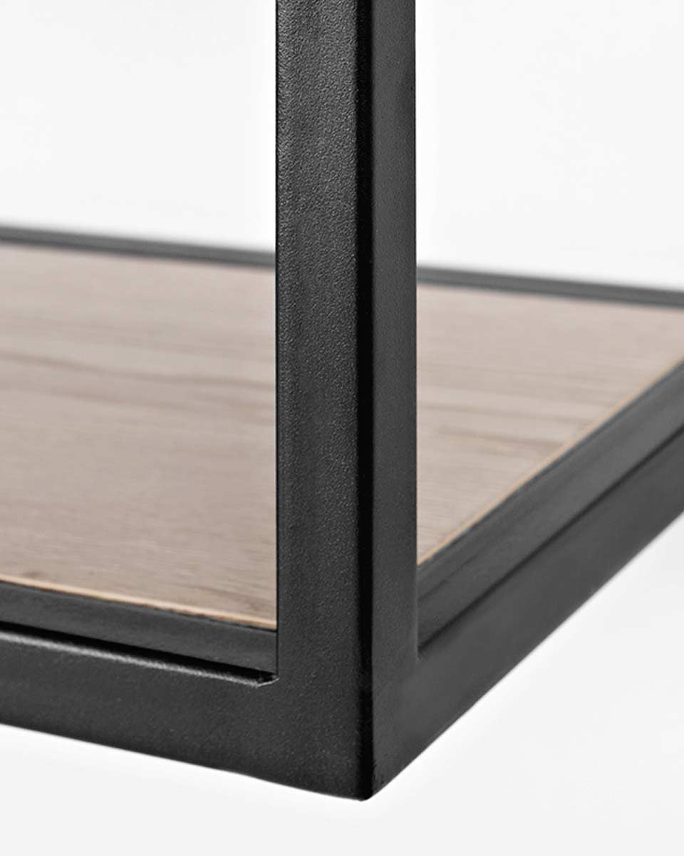 Scaffale moderno in metallo nero