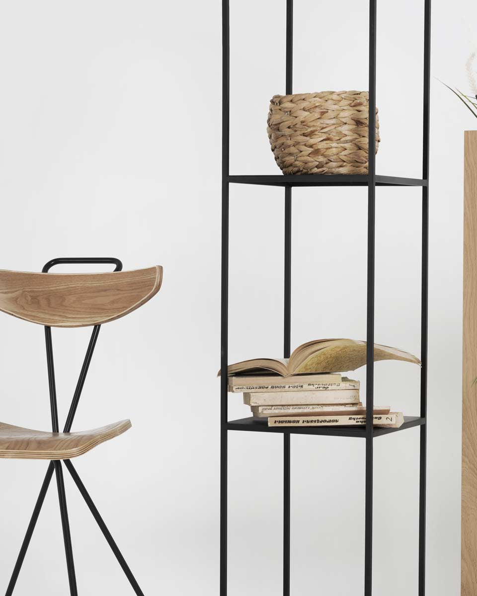 Scaffale libreria nera