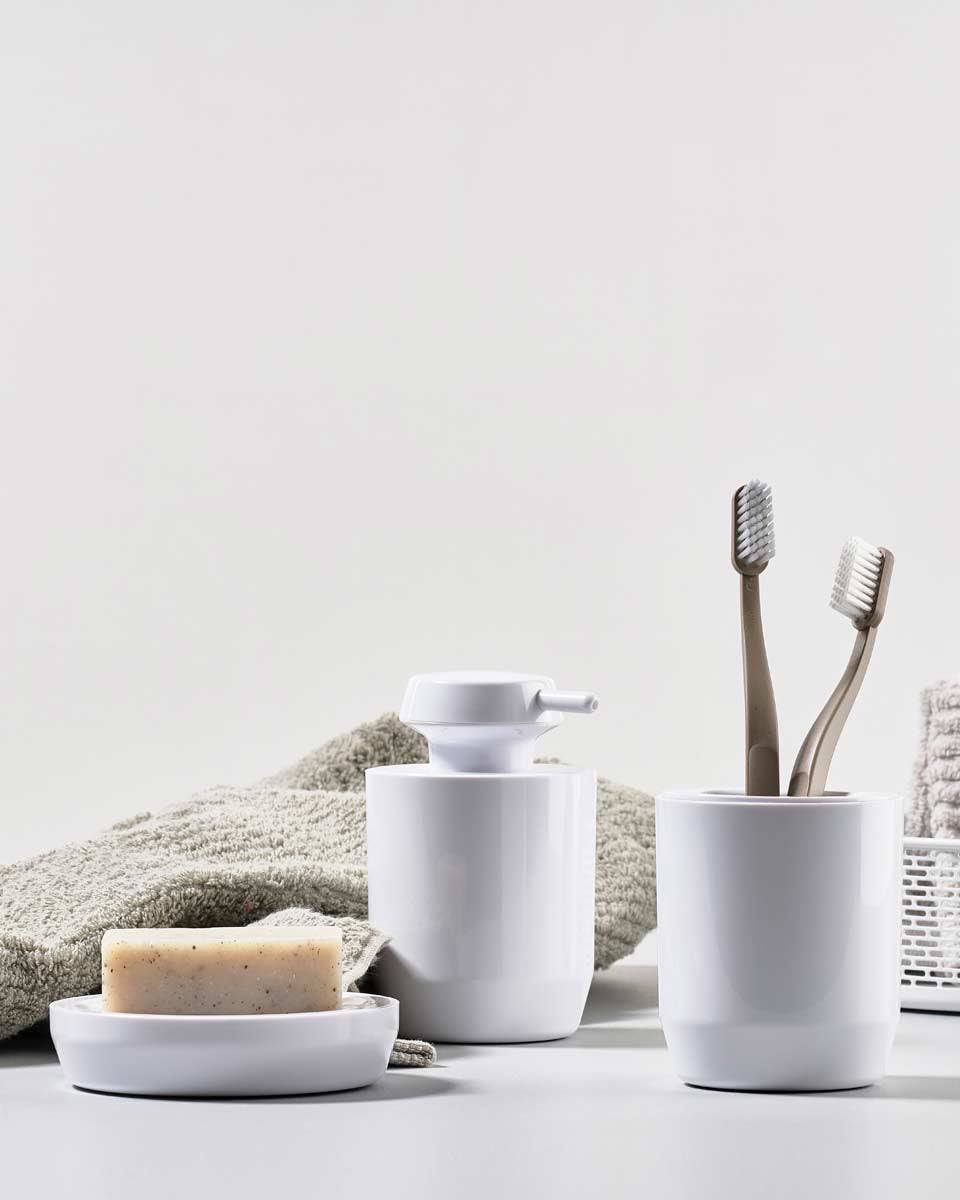 Zone Denamark - set accessori bagno bianco lucido