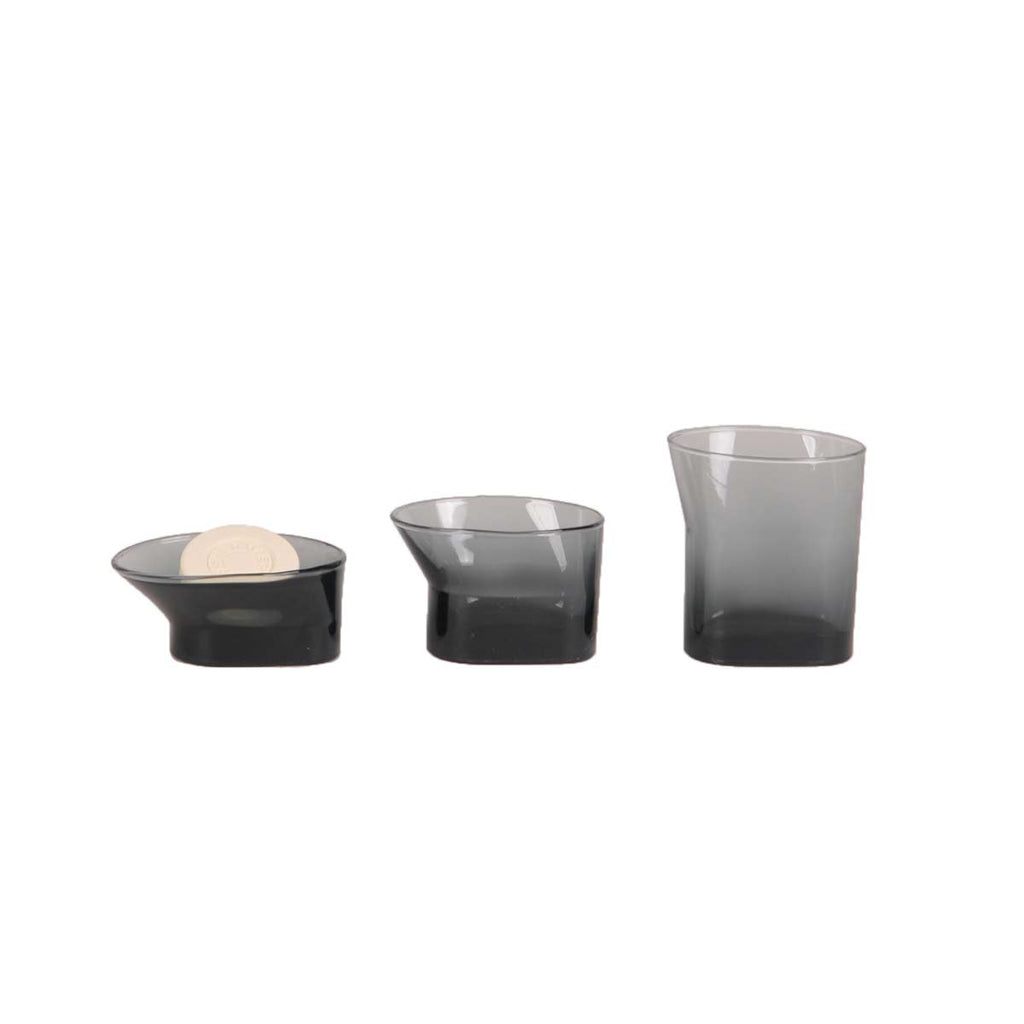 Set accessori bagno in vetro grigio  | Cala  XLBoom