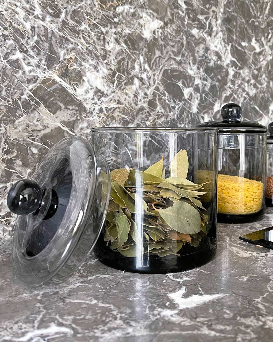 Set barattoli di vetro