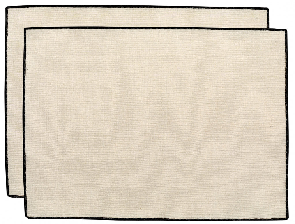 Set di 2 tovagliette Laora riciclate Ivoire 33 X 45