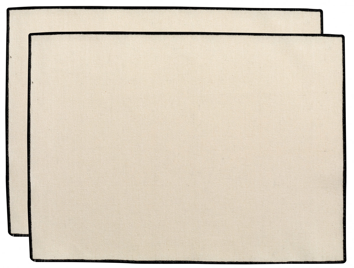 Set di 2 tovagliette Laora riciclate Ivoire 33 X 45