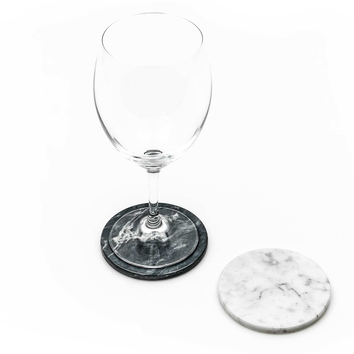 Sottobicchiere in marmo bianco Carrara