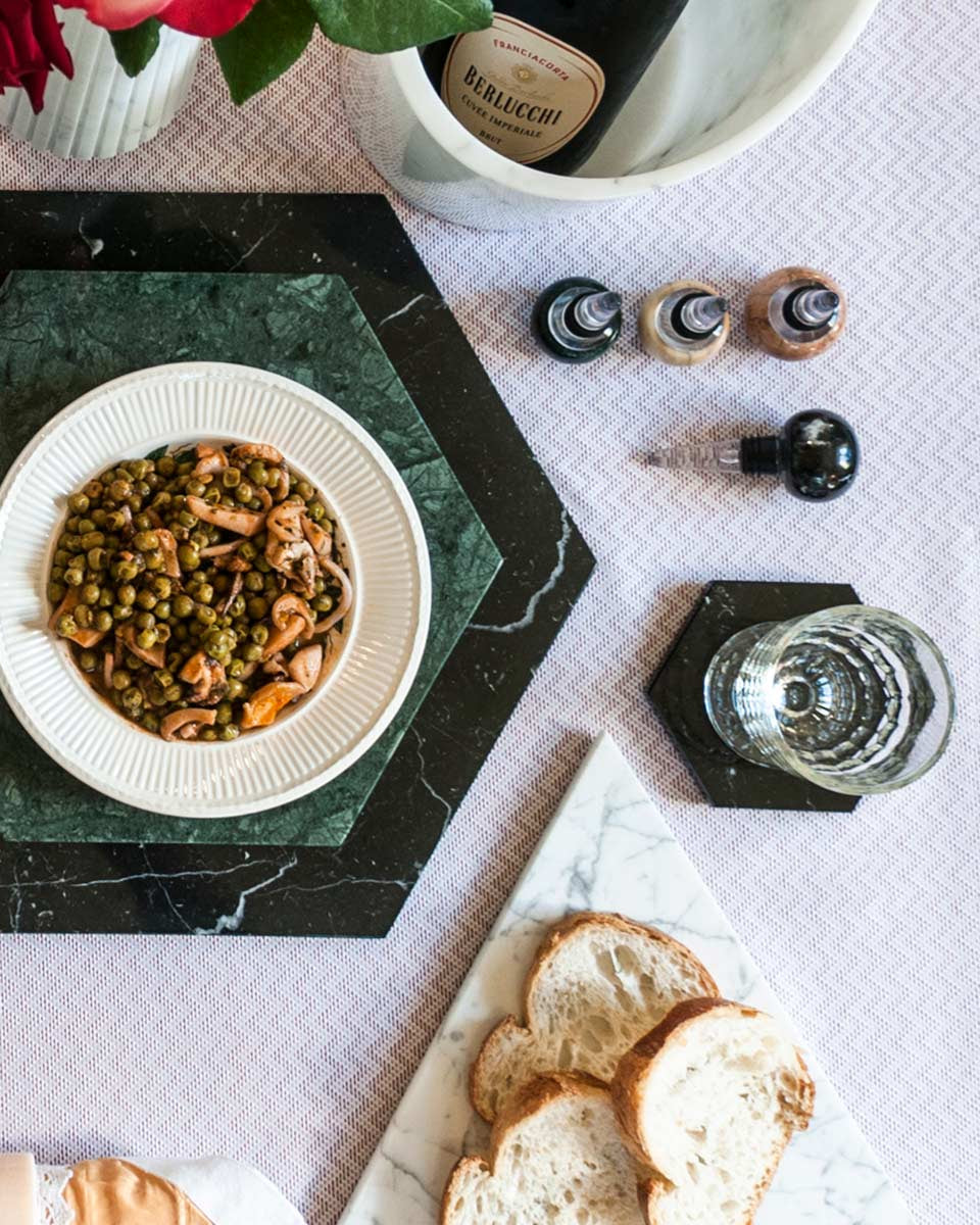 Sottobicchiere in marmo nero Marquina FiammettaV