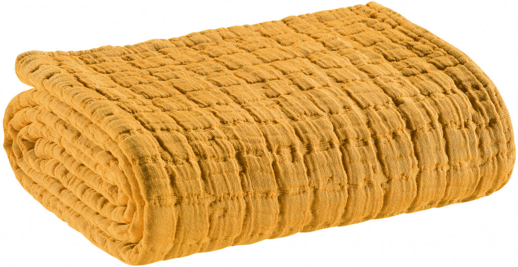 Swami Stonewash Plaid Safran 130 X 200