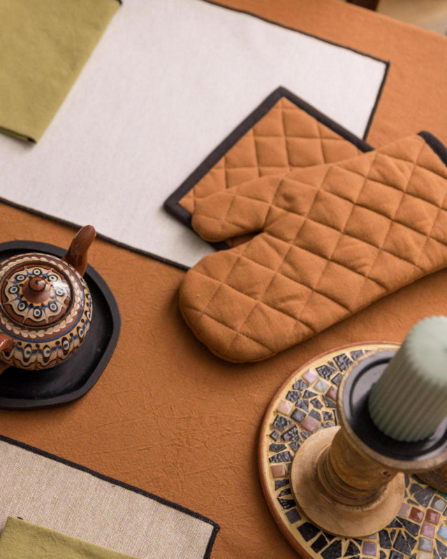 Tablecloth Grace Recycled Caramel 140 X 250