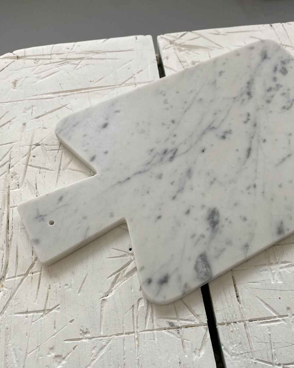 Tagliere bianco in marmo