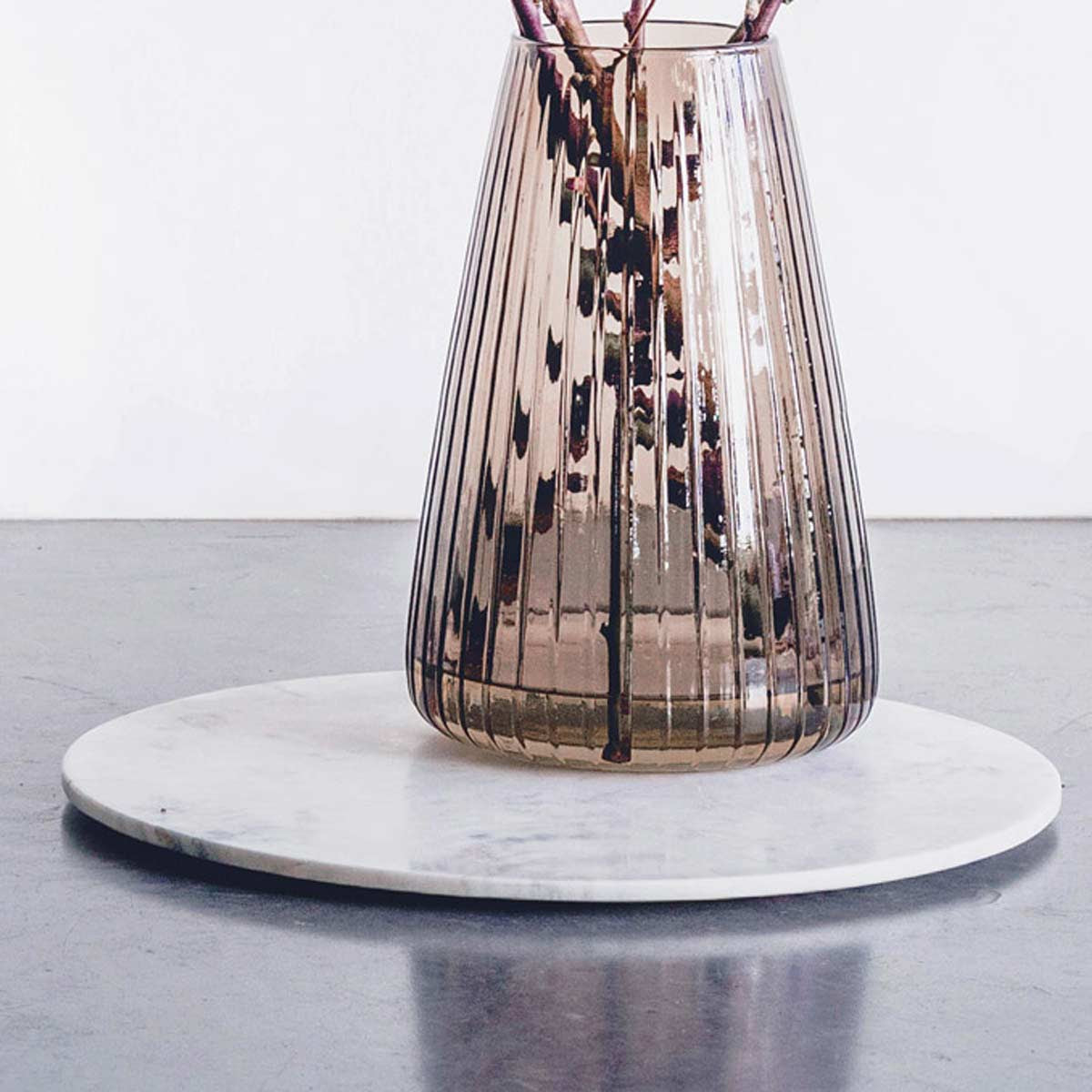 tagliere rotondo in marmo bianco