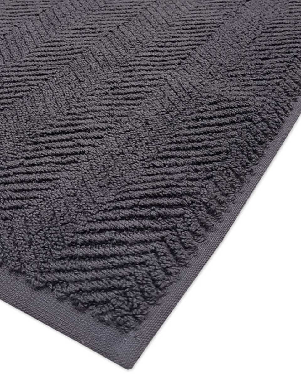 Tappetino da bagno in cotone grigio grafite