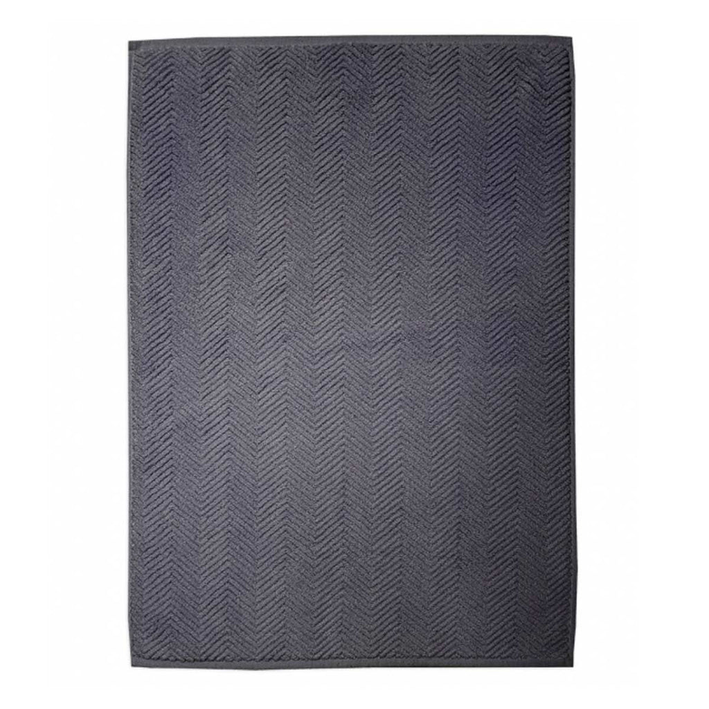 Tappeto da bagno in cotone biologico grigio scuro