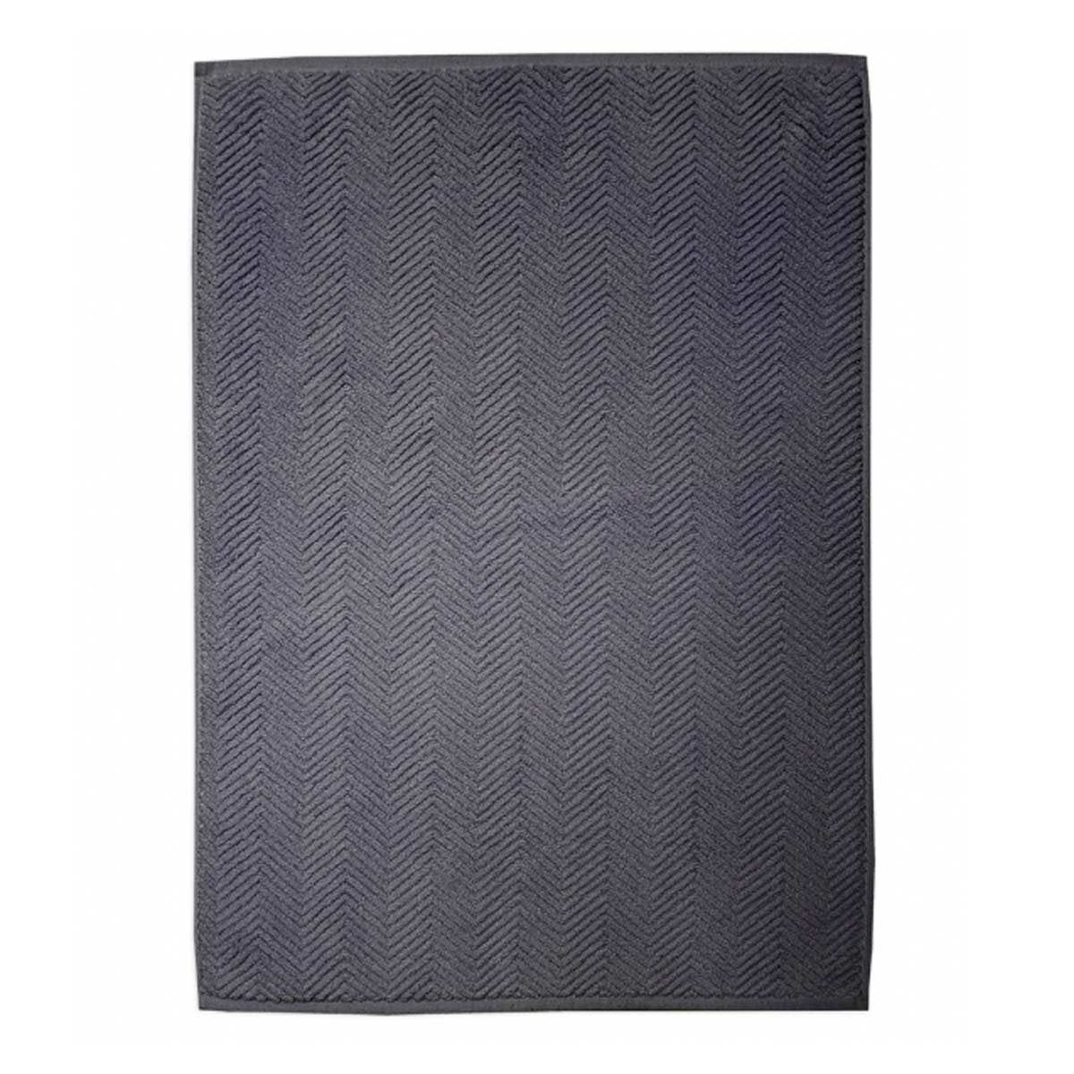 Tappeto da bagno in cotone biologico grigio scuro