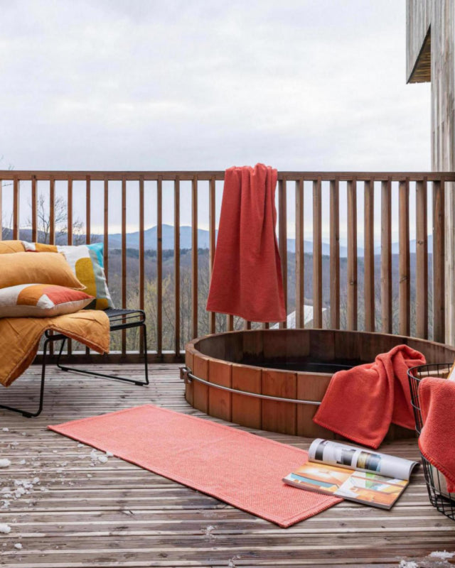 Tappeto da bagno Etia Corail lavato a pietra 54 X 110