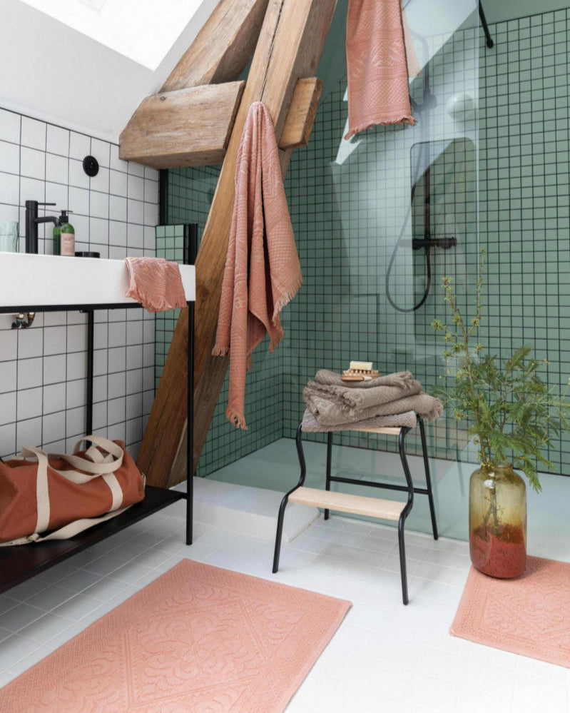 Tappeto da bagno Stonewashed Enzo Argile 54 X 110