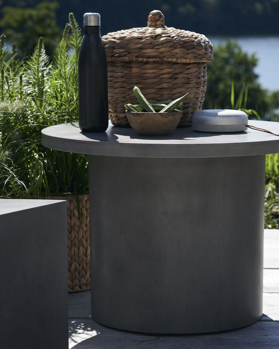 Tavolino basso tondo industrial