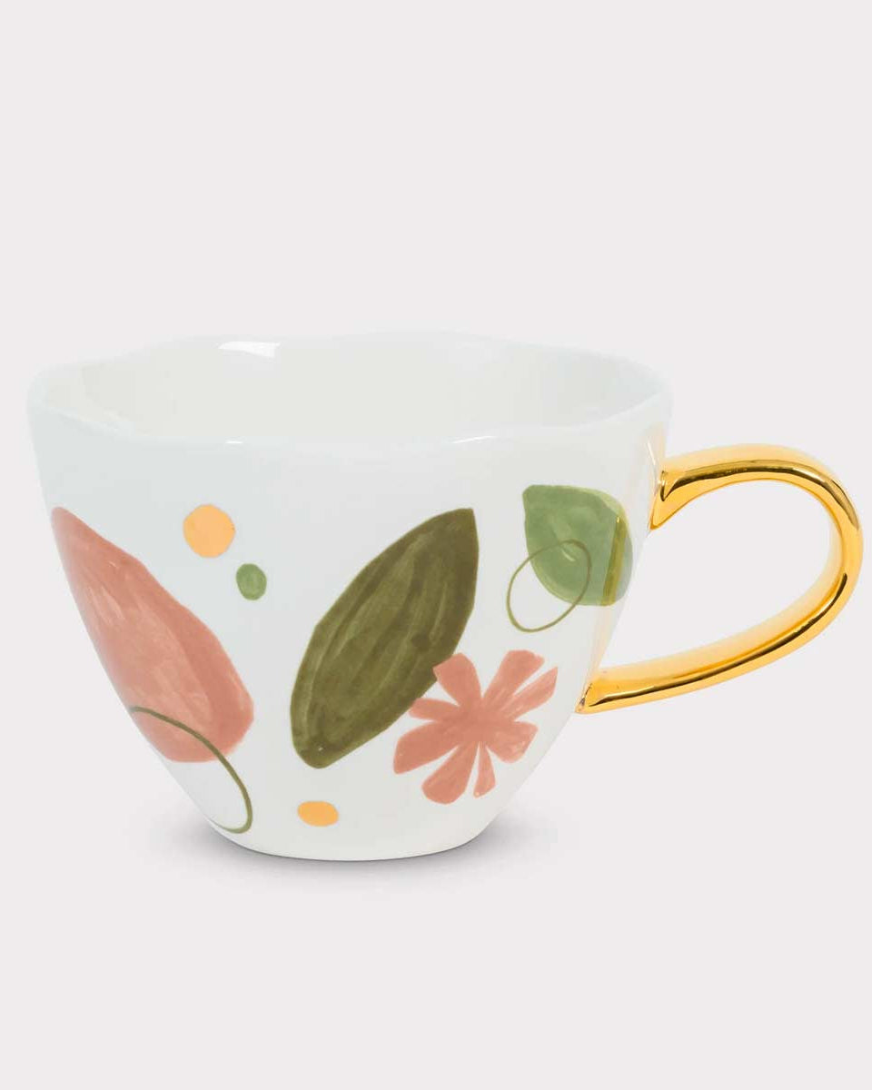 Tazza bianca a fiori