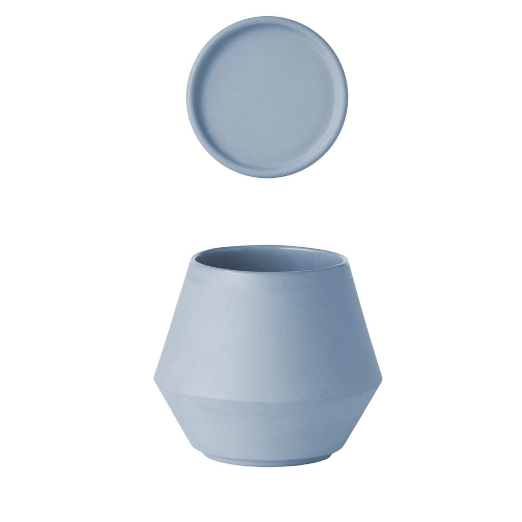 Tazza con coperchio in ceramica 