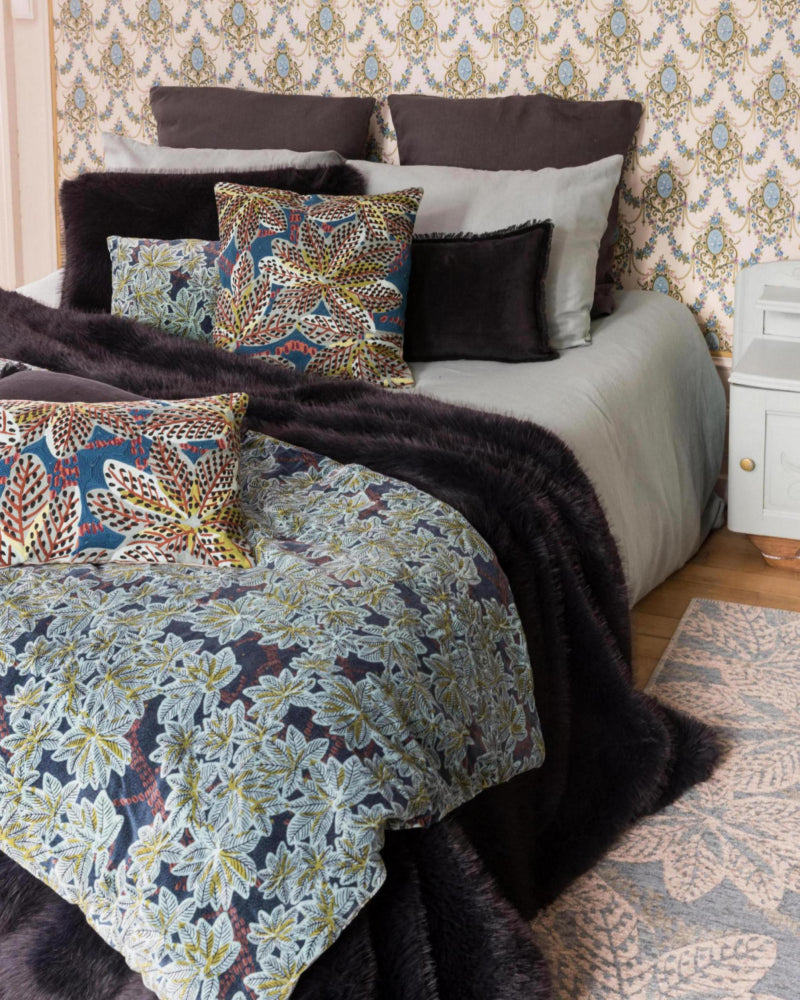 Throw Ariane Velvet Petrole 135 X 200