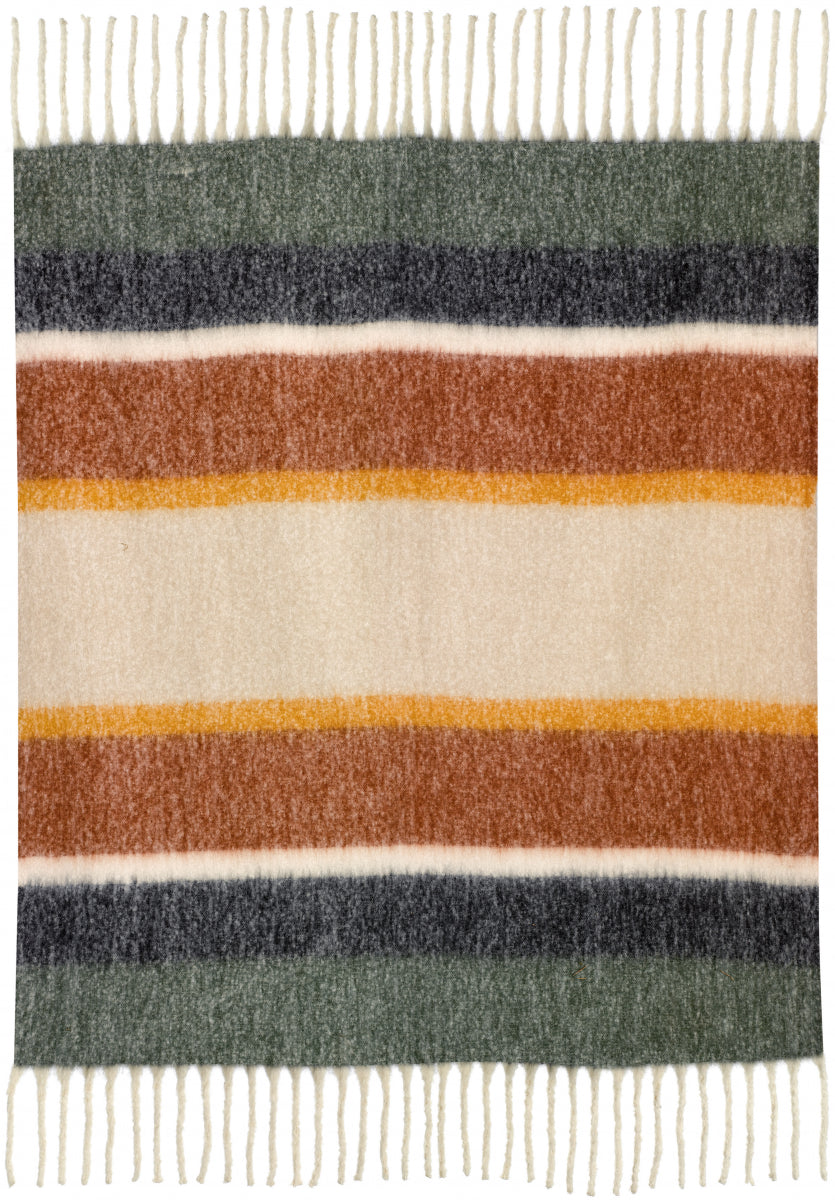 Throw Isabel Stripes Rouille 130 X 160