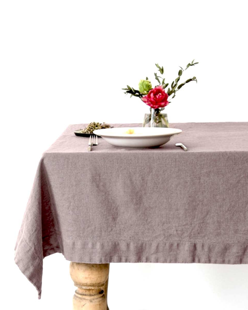 Tovaglia di lino rosa